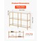 3-Tier Glass Console Table Modern Sofa Side Table with Iron Legs for Living Room Hallway